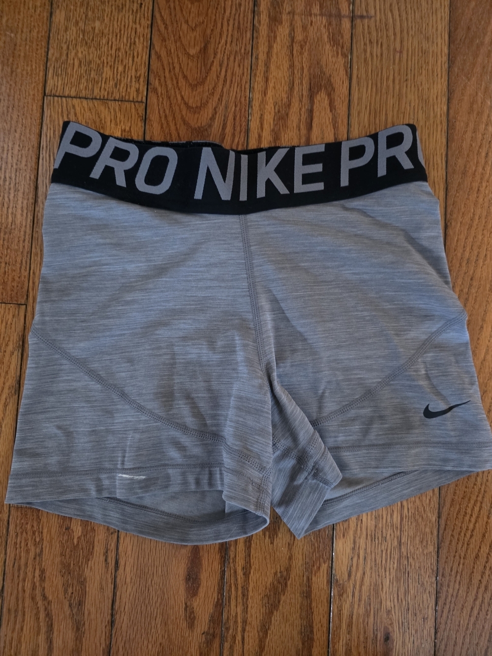 Nike Pro Women's Light Gray Athletic Training Shorts